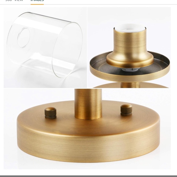 Industrial Ceiling Light Fixture Glass Shade, Light Flush Mounted home light - Picture 3 of 11